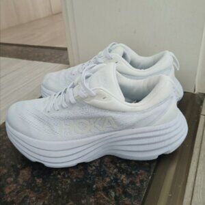 white hoka bondi 8. WHITE